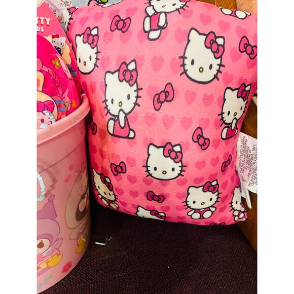Hello kitty Easter / Gift bundle 50 70 pre school throw love pink cloud pillow - Picture 3 of 4